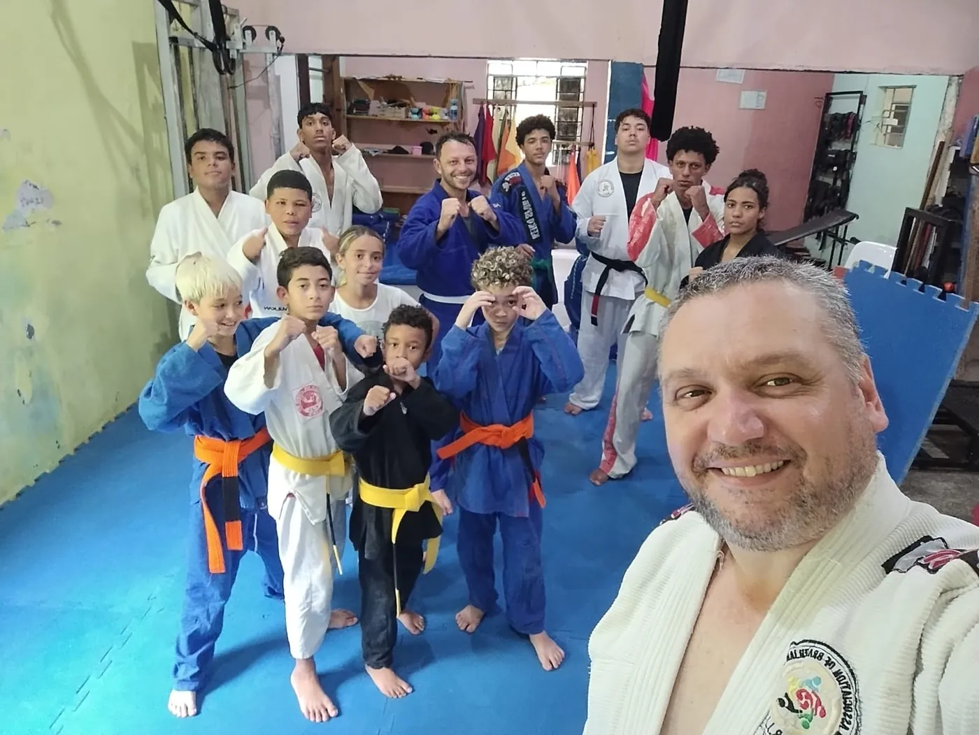 Treino com o professor
